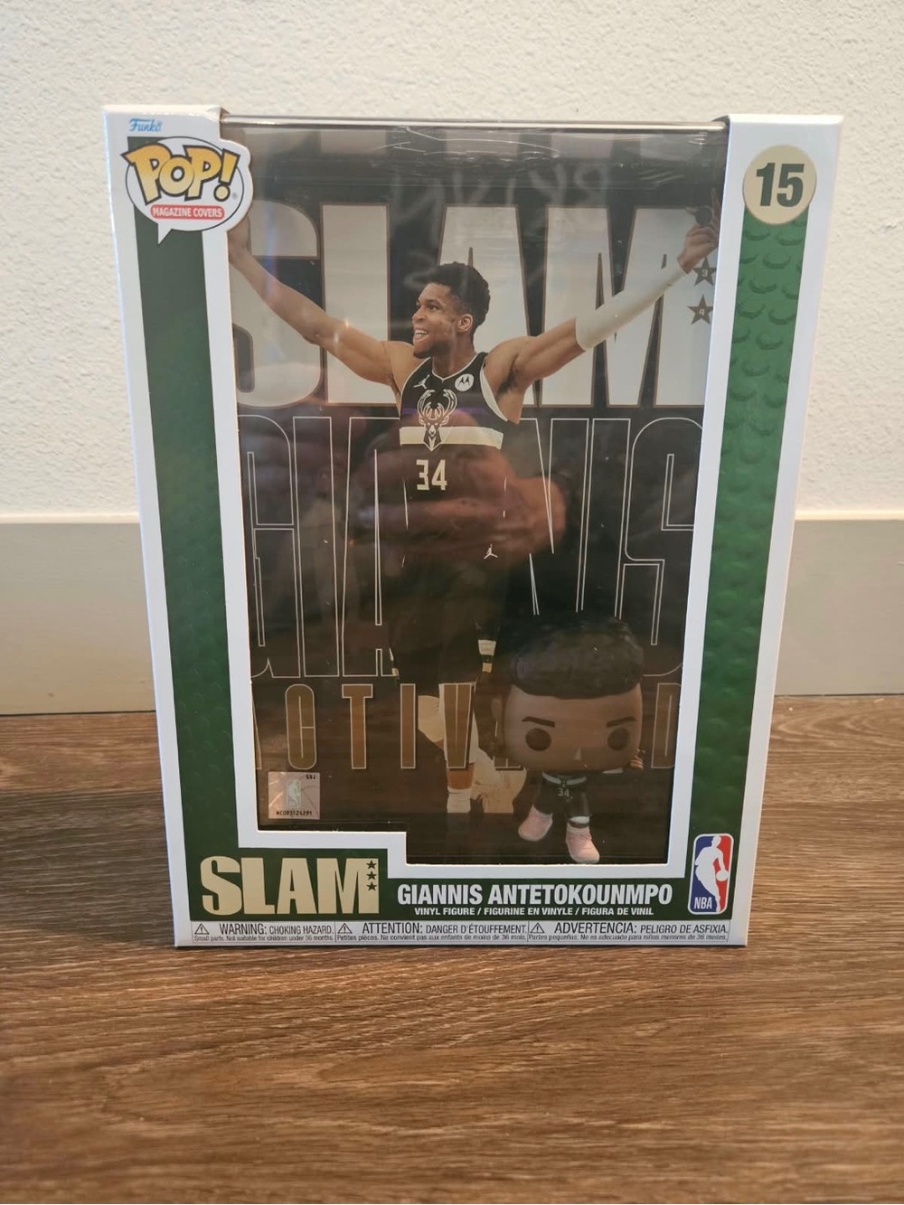 Giannis Antetokounmpo Funko Cover/ Milwaukee Bucks/#15/new/original packed.